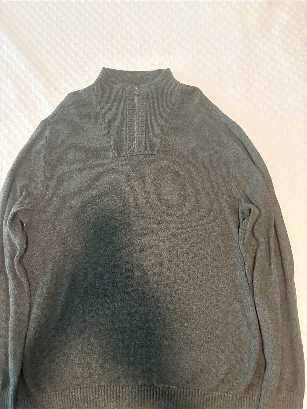 Calvin Klein Jeans Men's Forest Green Half-Zip Sweater